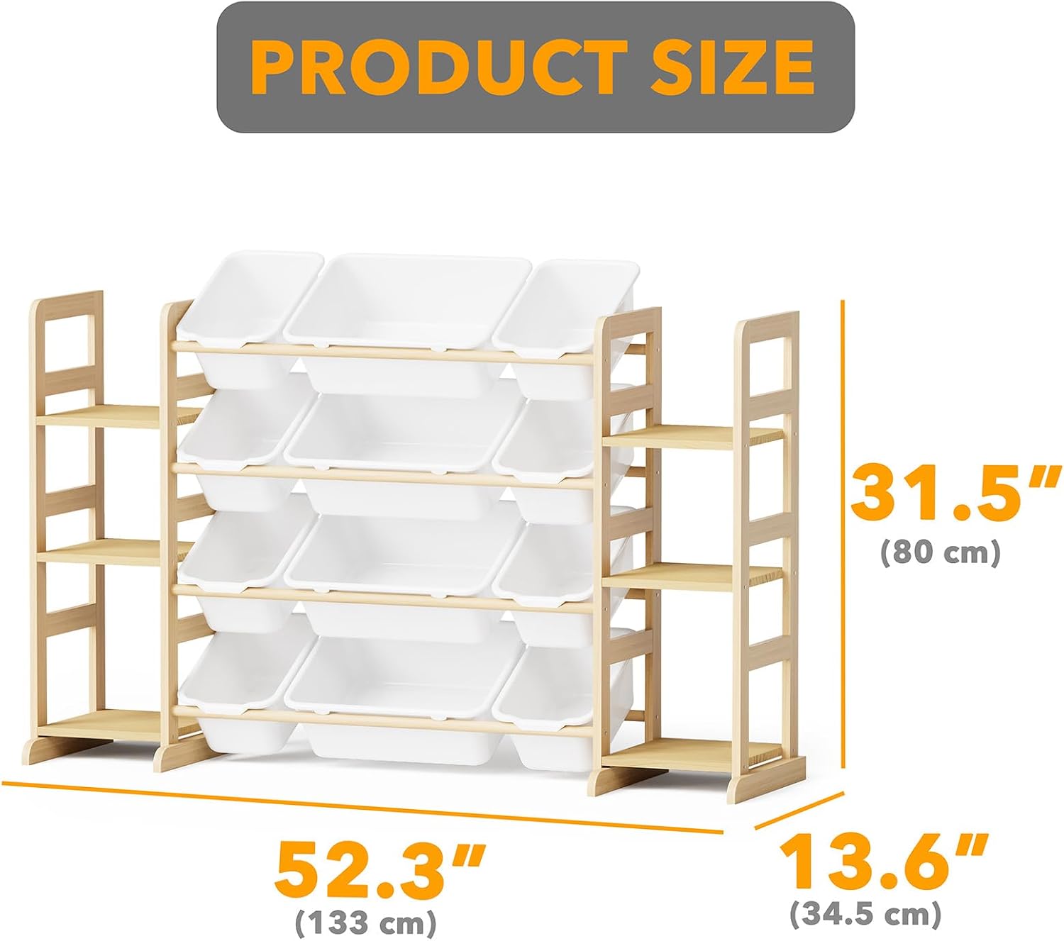 12 Bin Kids Toy Storage Shelf