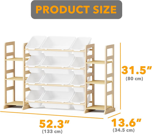 12 Bin Kids Toy Storage Shelf