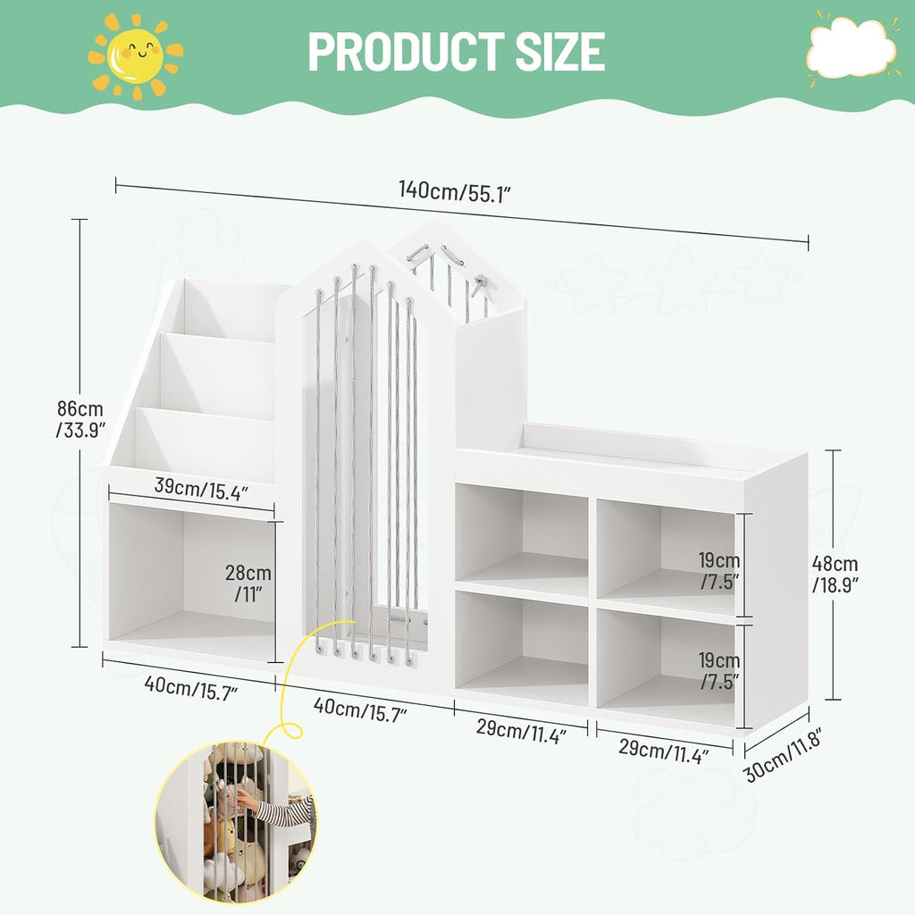 4-Tier Kids Toy Book Storage Rack