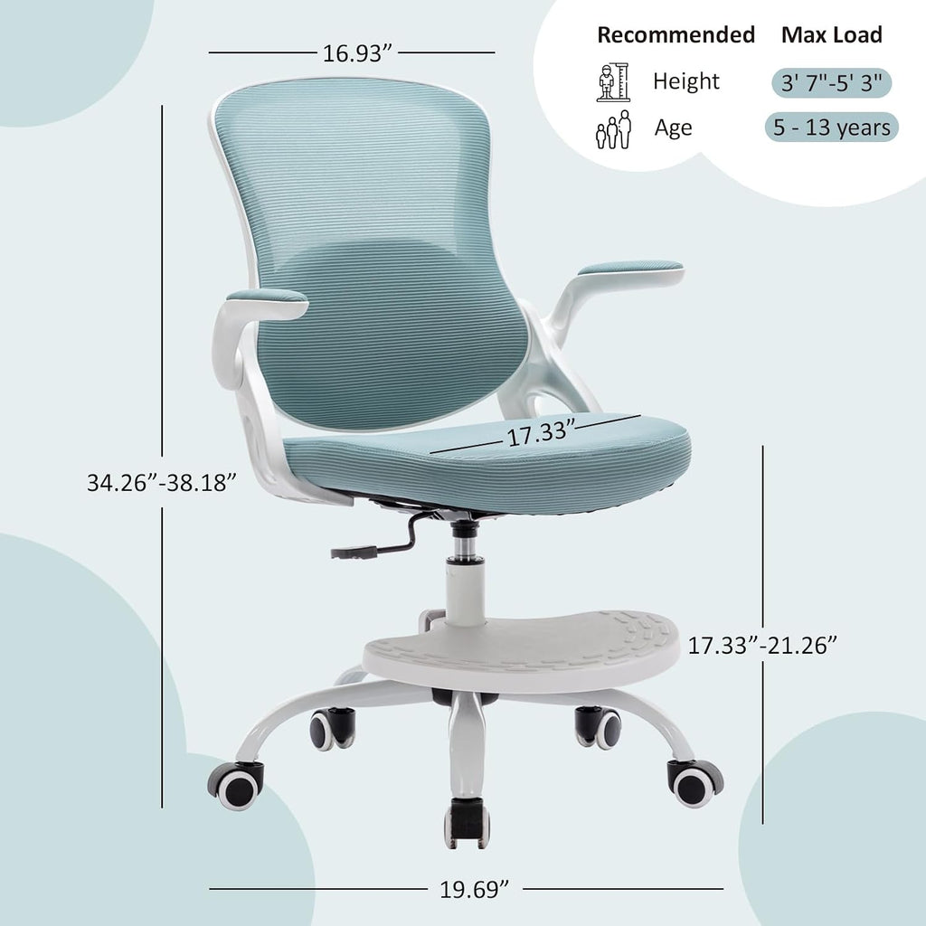 Mesh Adjustable Kids Swivel Desk Chair
