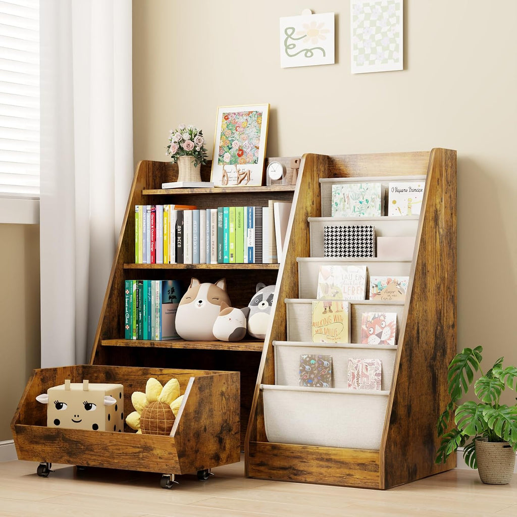 4 Tier Drawer Kids Toy Bookshelf