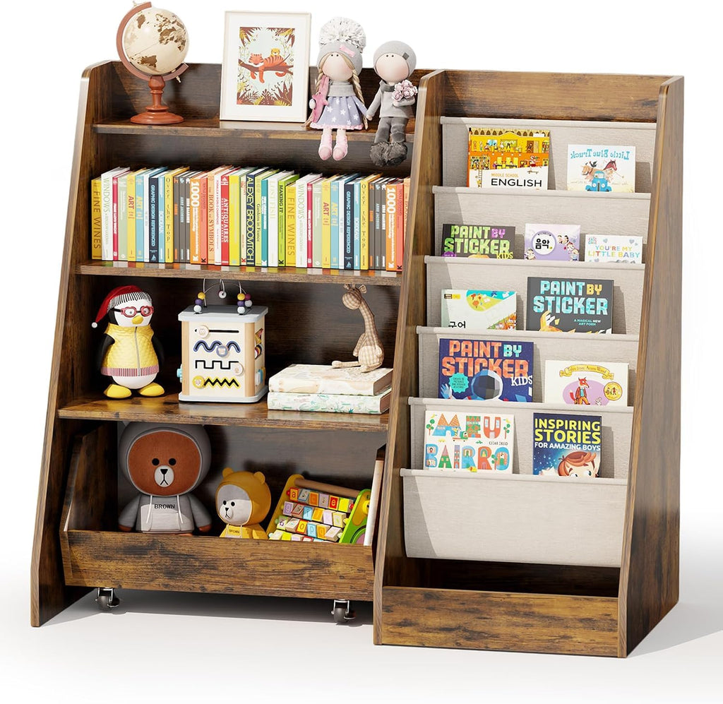 4 Tier Drawer Kids Toy Bookshelf