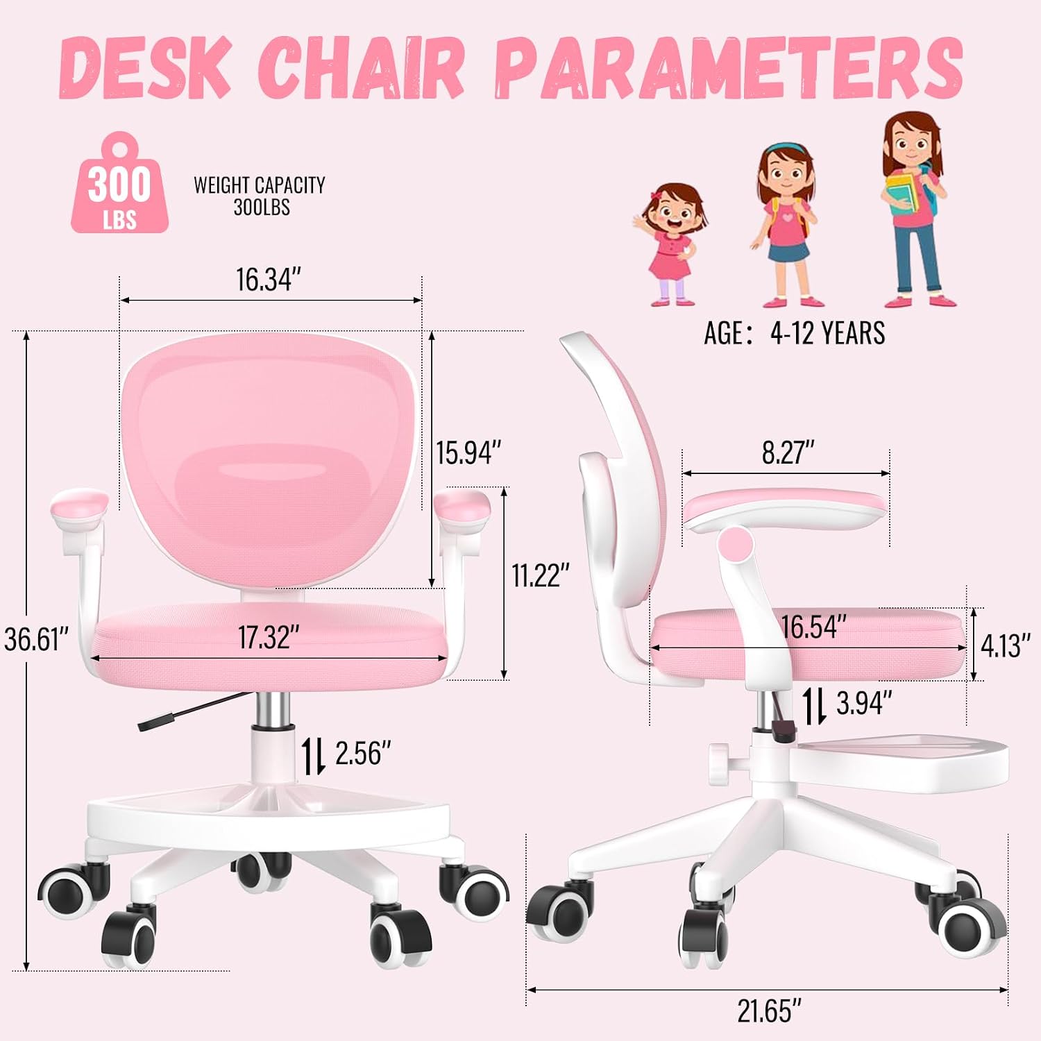 Mesh Adjustable Kids Ergonomic Chair