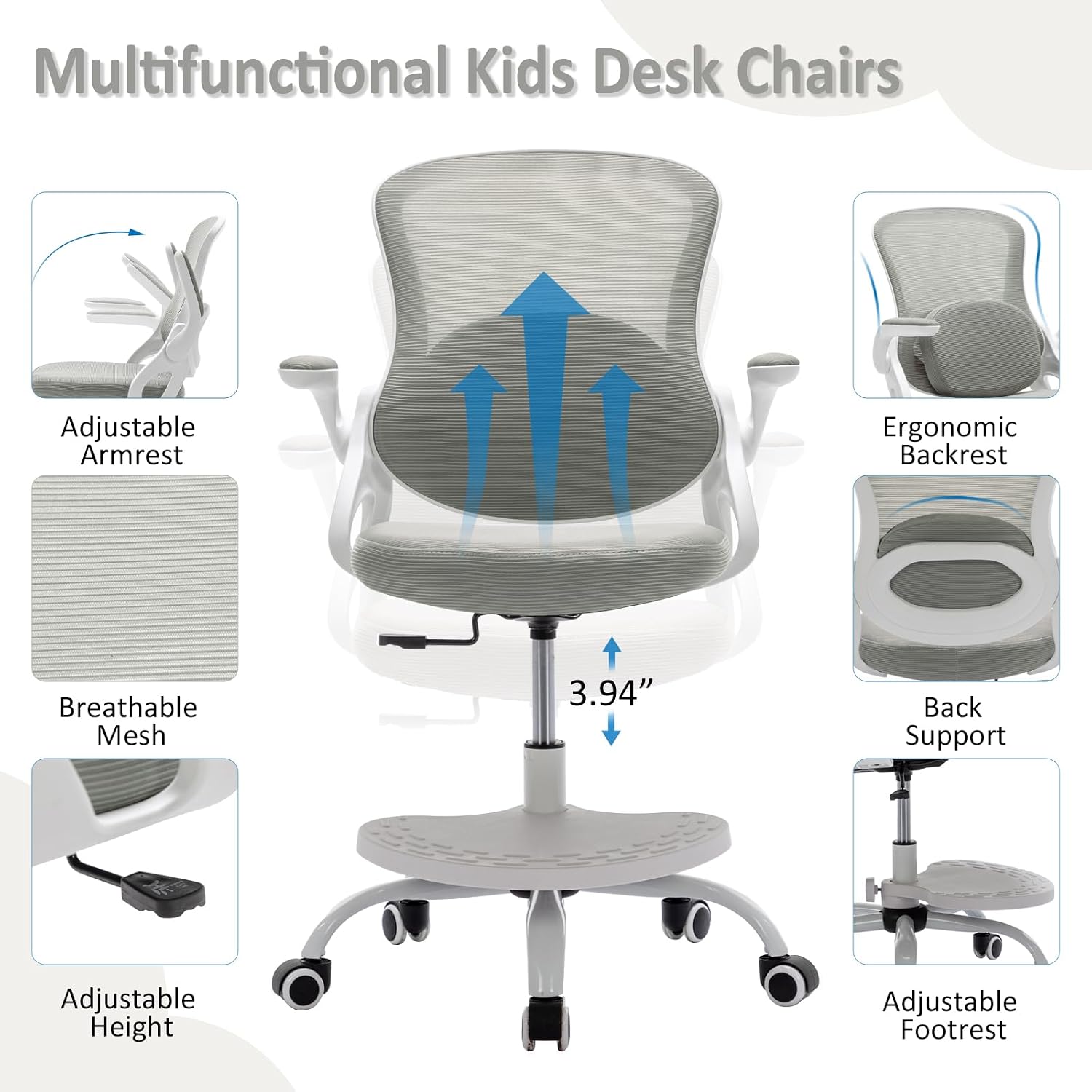 Mesh Adjustable Ergonomic Kids Chair