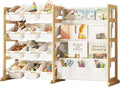 Wood 12 Bin Kids Toy Bookshelf
