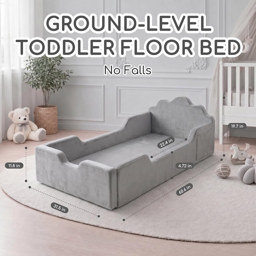 Soft Washable Foam Toddler Floor Bed