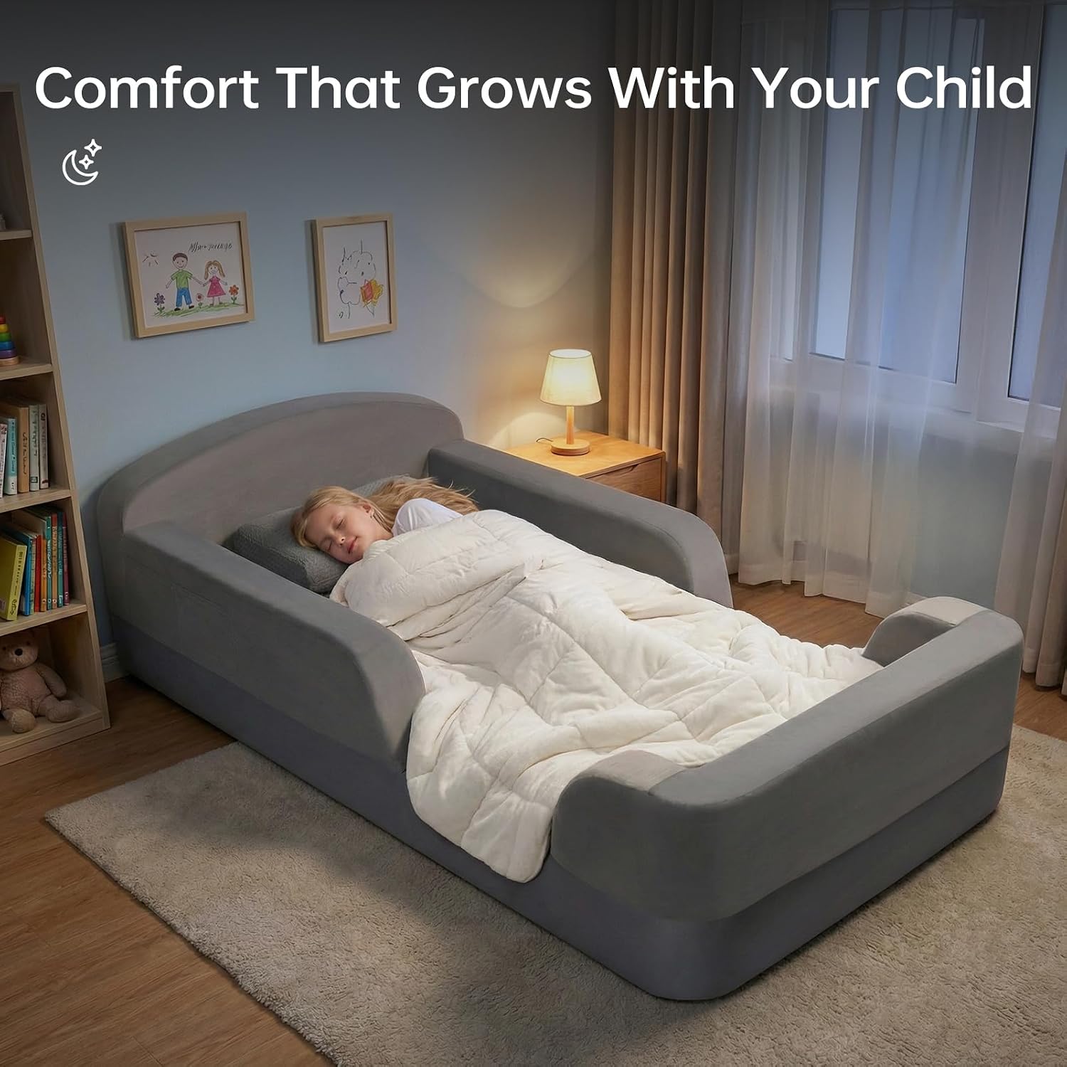 Foam Guardrail Toddler Floor Bed