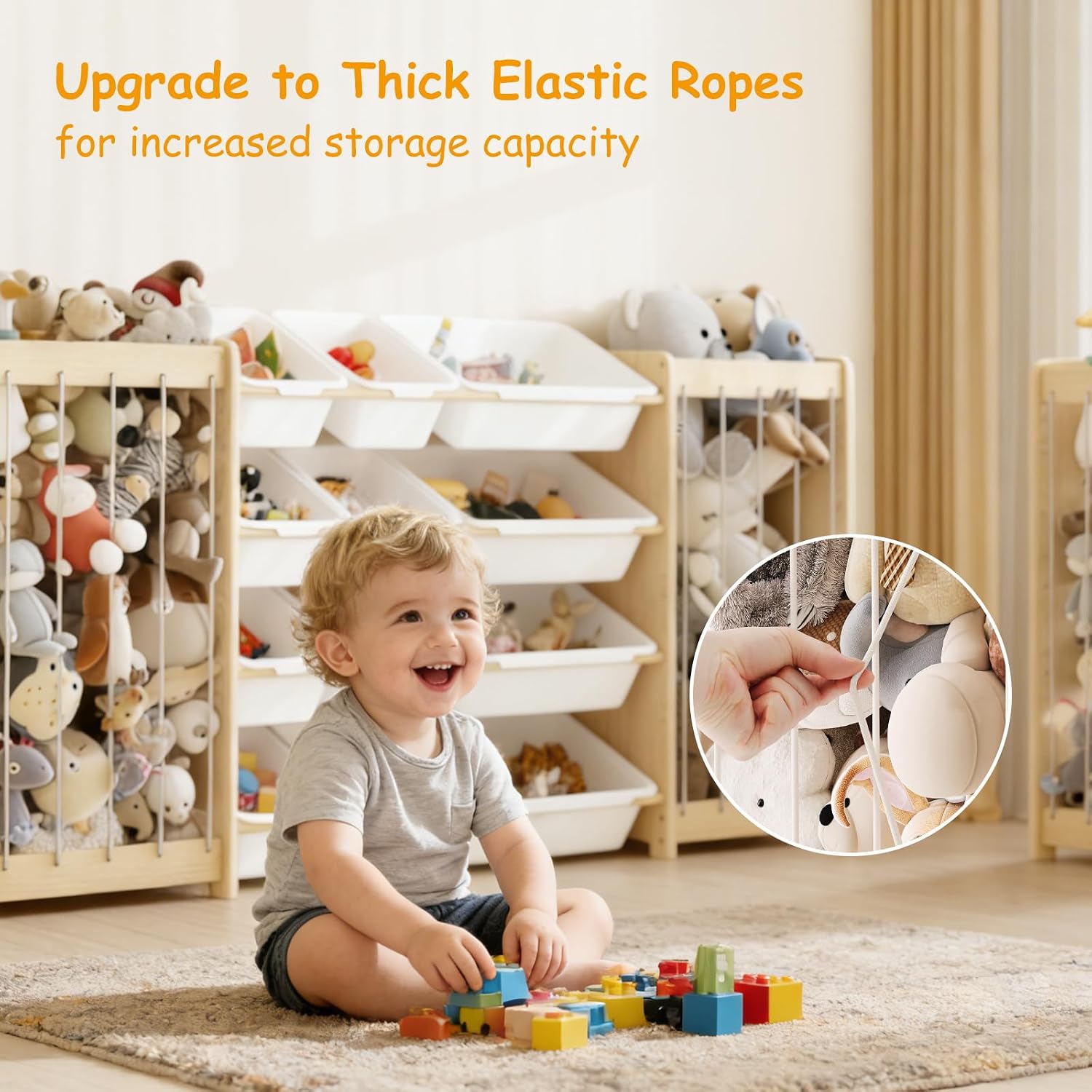 Wood 12 Bin Double Sided Toy Storage