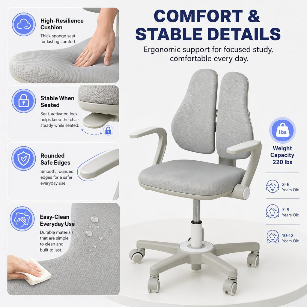 Adjustable Ergonomic Kids Study Chair