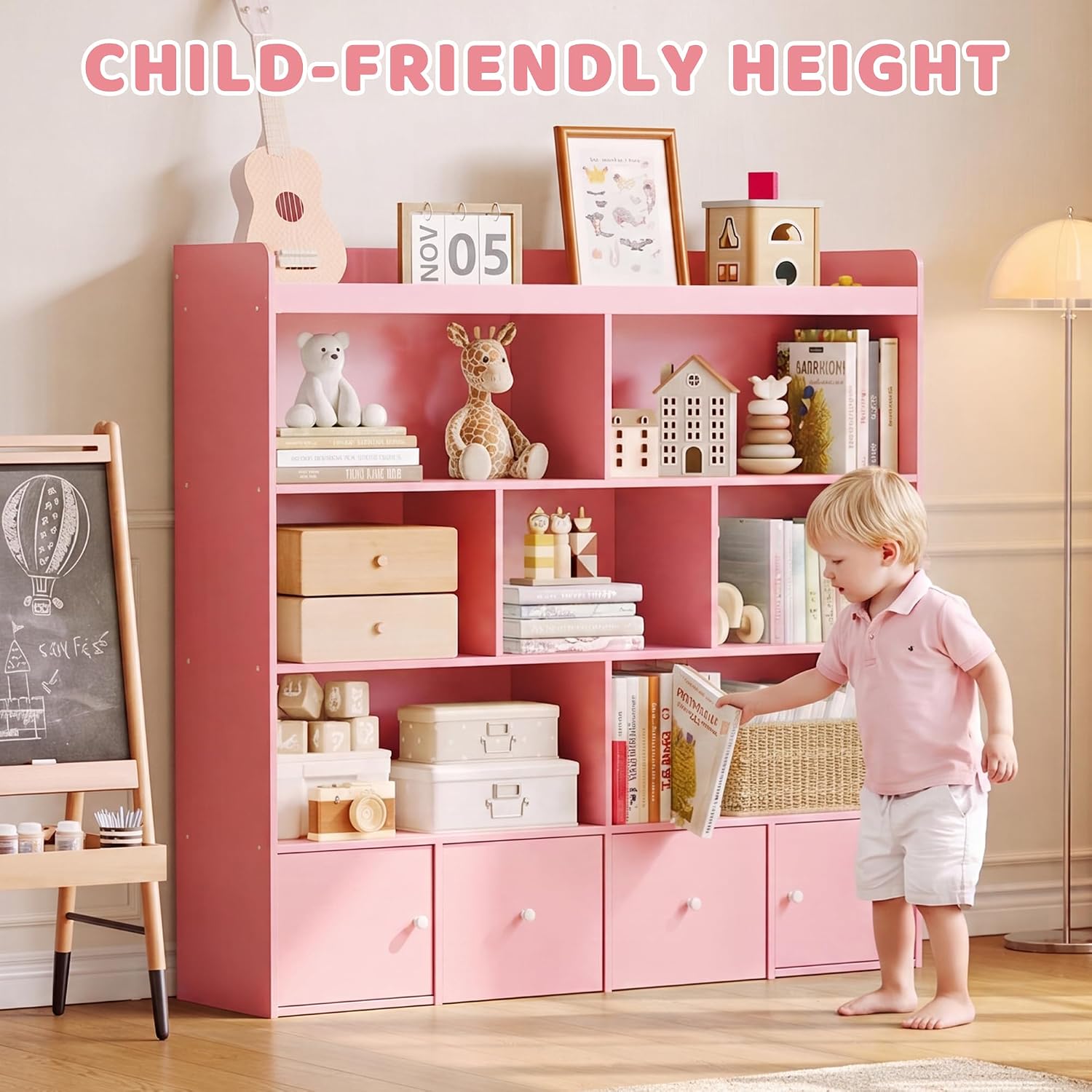 7 Cube Drawer Kids Storage Cabinet