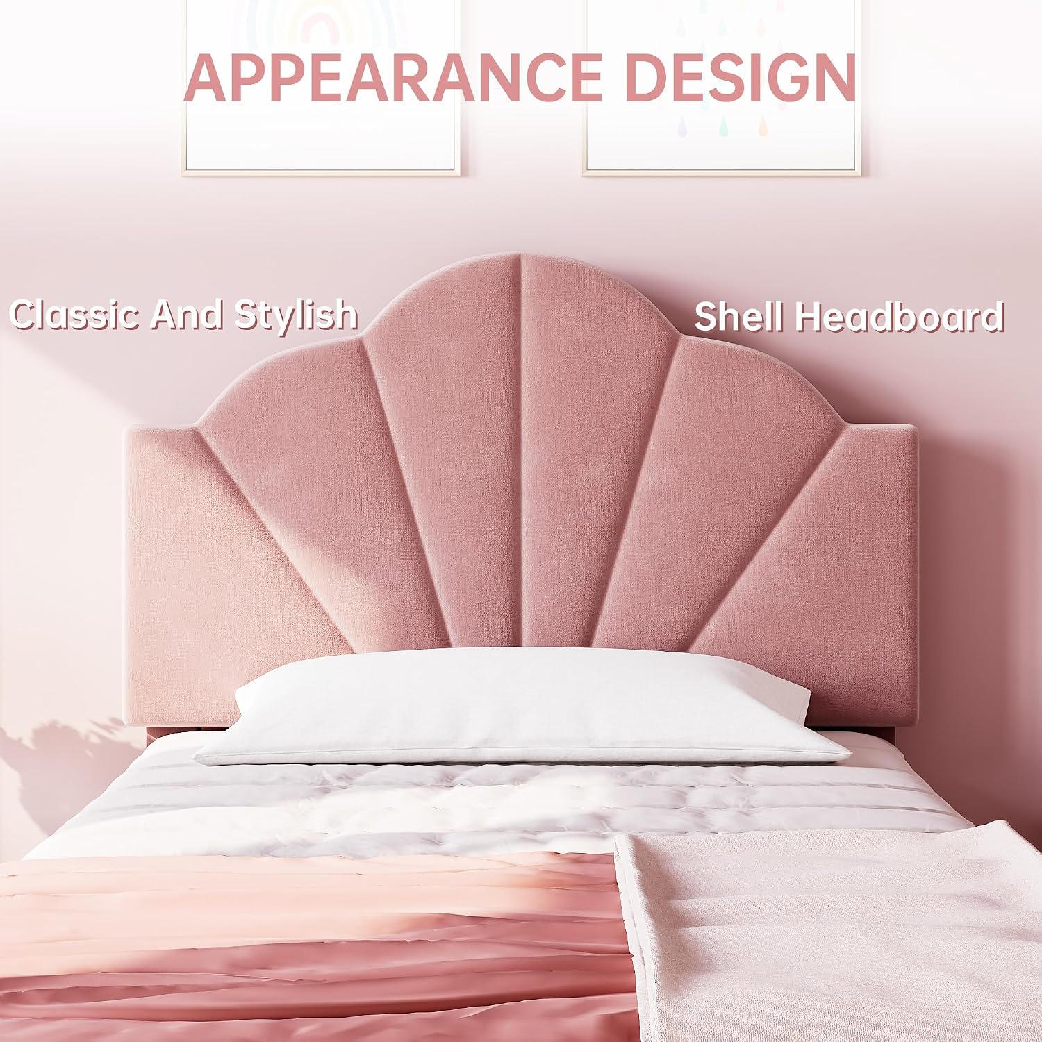 Velvet Adjustable Twin Platform Bed