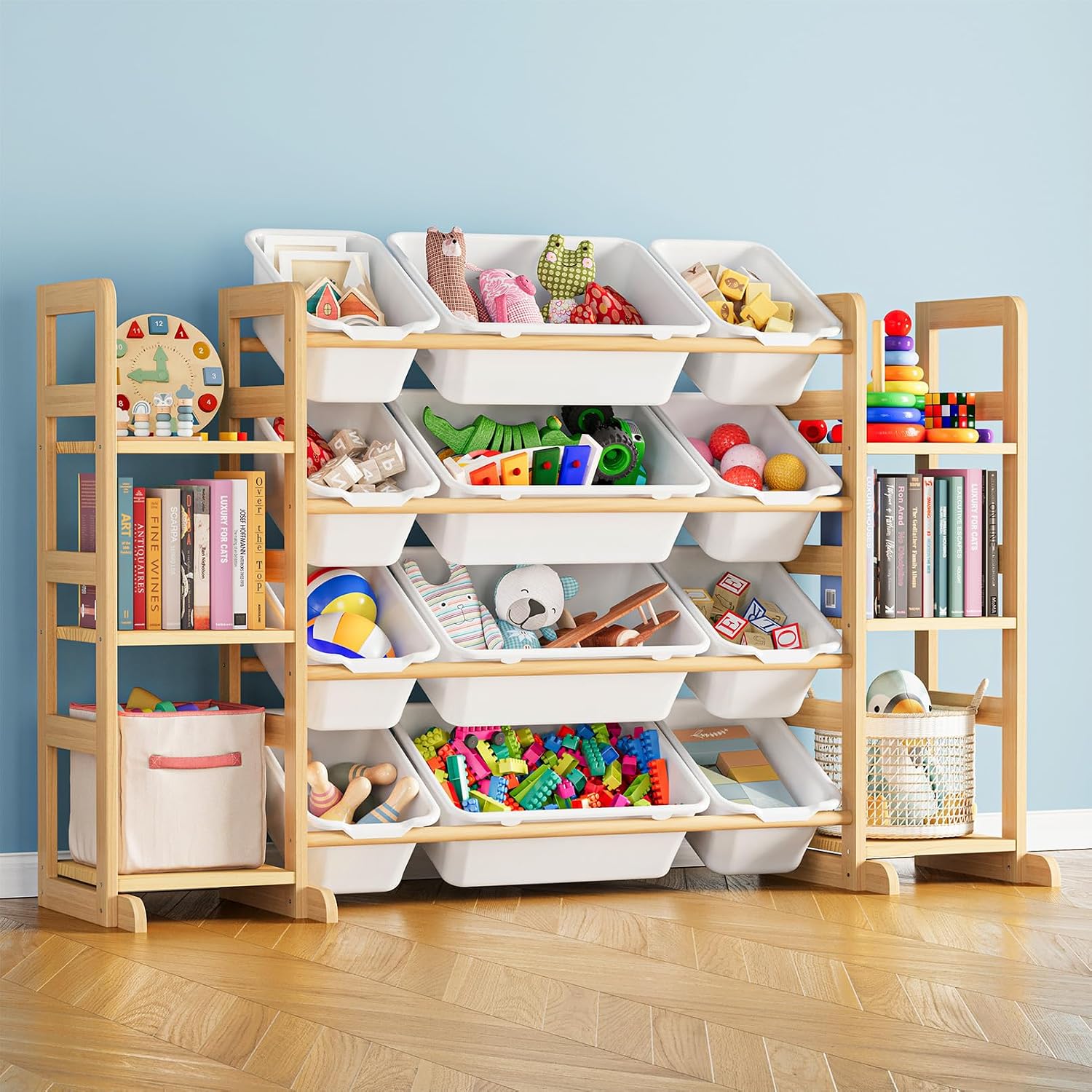 12 Bin Kids Toy Storage Shelf