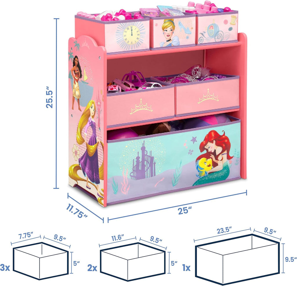 6 Bin Kids Toy Storage Organizer